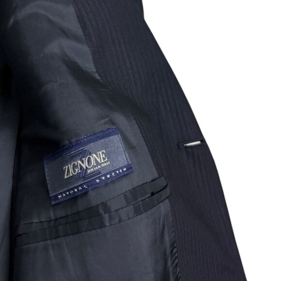 PRINCIPE Italian Wool Luxury Pinstripe 2-Piece Business Blazer SUIT 40R / Medium - Picture 6 of 10